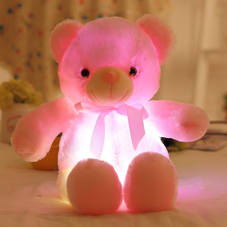 Ours en peluche doux avec lumières LED colorées