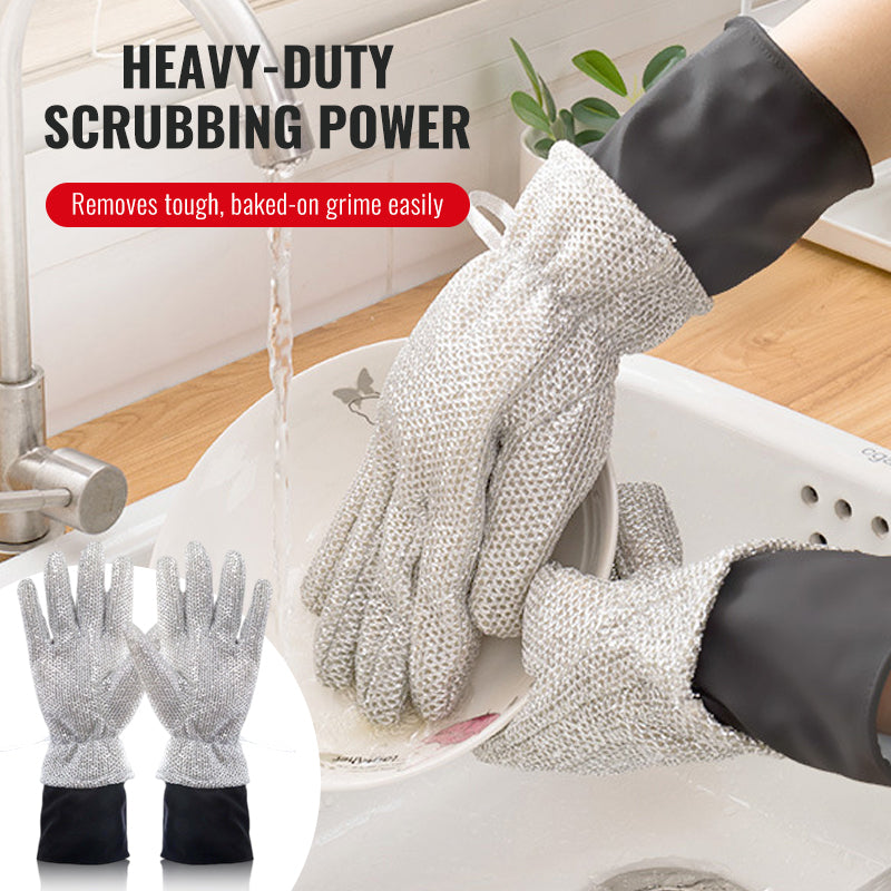 Gants de Nettoyage en Laine d'Acier avec Doublure Chaude