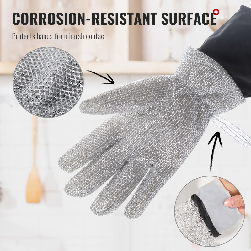 Gants de Nettoyage en Laine d'Acier avec Doublure Chaude