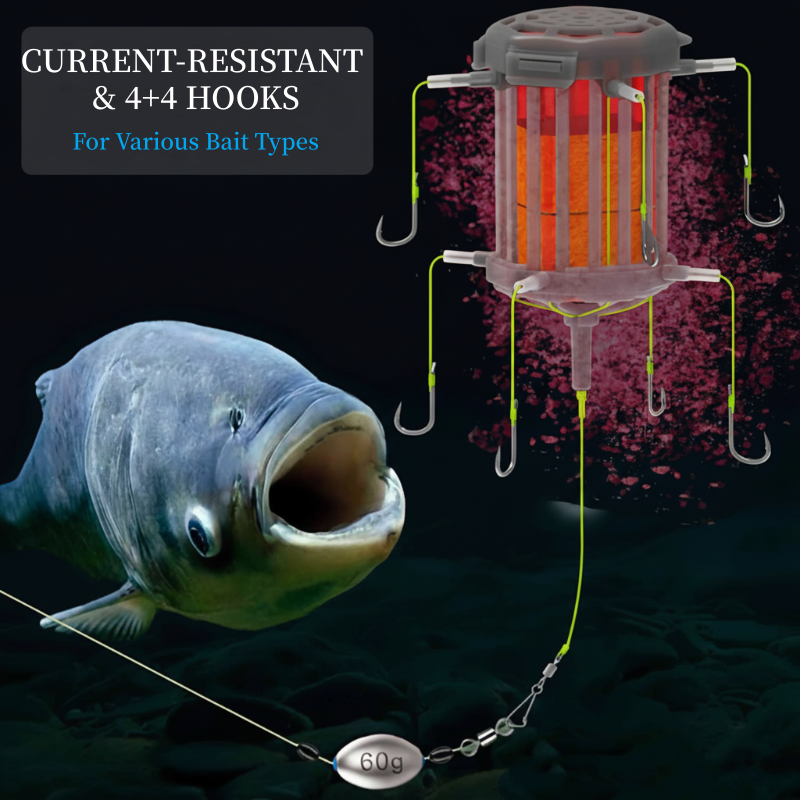 Reverse Bottom Bait Cage Hook Rig