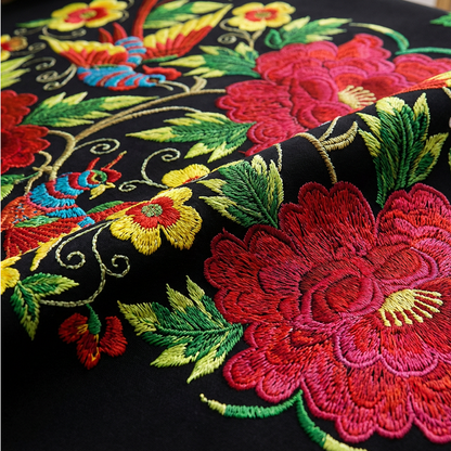 🔥Vente chaude🔥Nappe florale mexicaine avec bord festonné (50% de réduction)