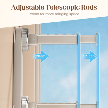 Portant télescopique pliable à ventouse