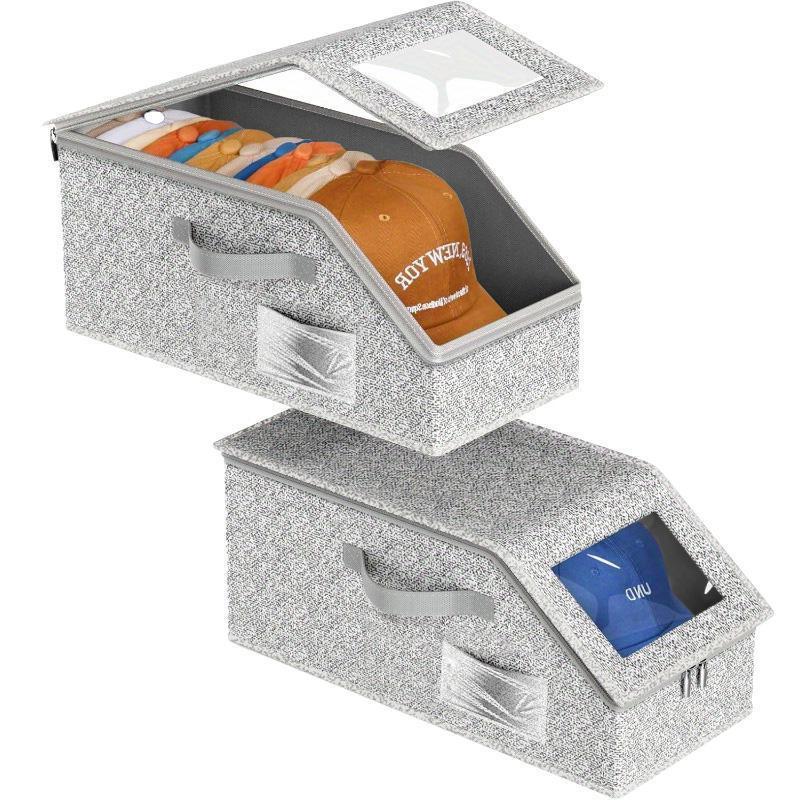 📢📢50% de réduction ! Boîtes de rangement empilables pour casquettes de baseball – Transparentes, modulaires & gain de place garanti ! ⚾📦