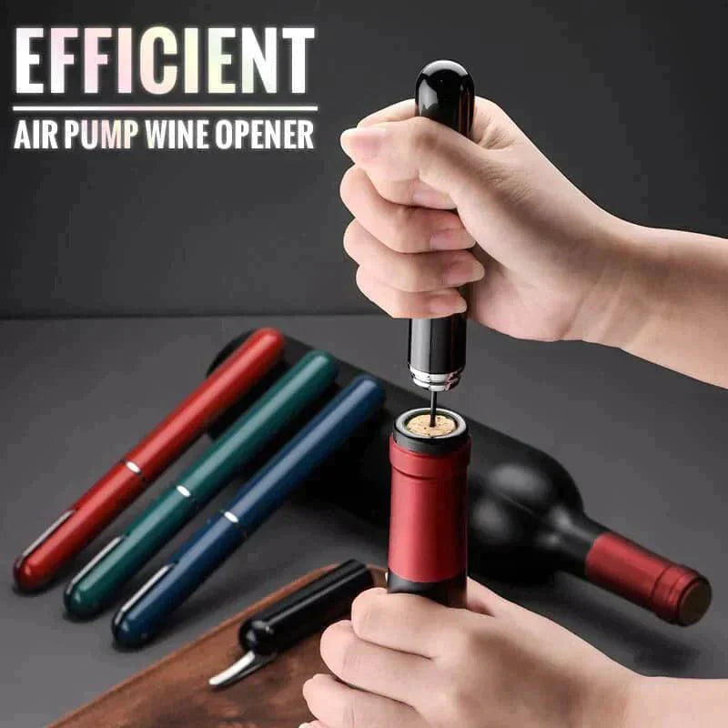 🍷 50% de réduction! ✨ Tire-bouchon à Pression d'Air – Ouvre en 3 Secondes, Design Stylo & Bouchon Inclus 🎁
