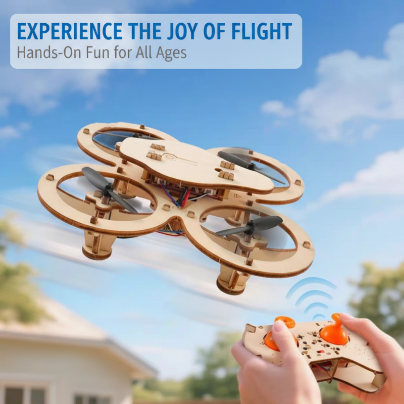 ✈️Kit de construction de drone en bois à monter soi-même pour enfants 🎁💥Livraison gratuite🚀