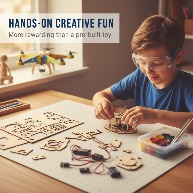 ✈️Kit de construction de drone en bois à monter soi-même pour enfants 🎁💥Livraison gratuite🚀
