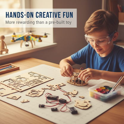 ✈️Kit de construction de drone en bois à monter soi-même pour enfants 🎁💥Livraison gratuite🚀