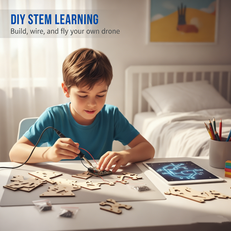✈️Kit de construction de drone en bois à monter soi-même pour enfants 🎁💥Livraison gratuite🚀