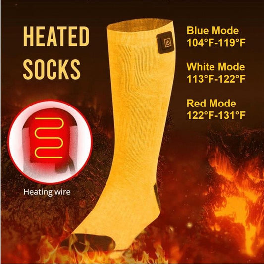 🎊 50% off 🎊 Chaussettes chauffantes à température réglable - batterie améliorée - unisexe