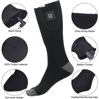 🎊 50% off 🎊 Chaussettes chauffantes à température réglable - batterie améliorée - unisexe