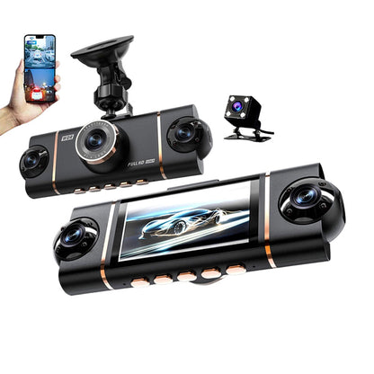💐50% DE RÉDUCTION ! Caméra Embarquée 4 en 1 Ultra HD – Enregistrement Avant/Intérieur/Arrière 🚗📹【Stock Limité】