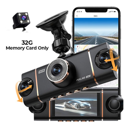 💐50% DE RÉDUCTION ! Caméra Embarquée 4 en 1 Ultra HD – Enregistrement Avant/Intérieur/Arrière 🚗📹【Stock Limité】