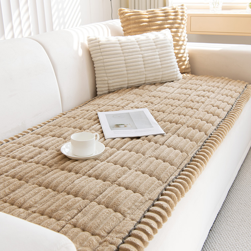 Coussin de canapé antidérapant en velours côtelé matelassé
