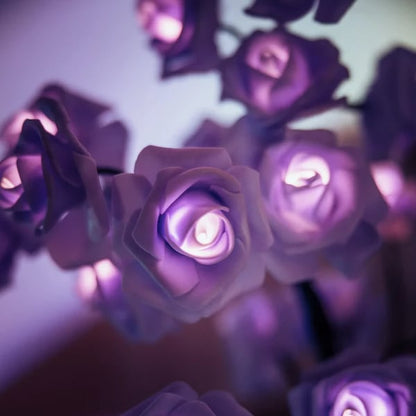 🌹✨Veilleuse arbre avec motif fleur de rose, lampe de table alimentée par USB