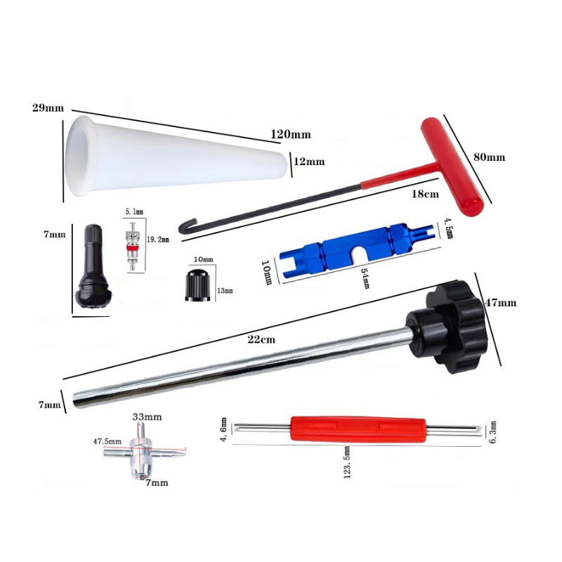 Kit d’outils pour valve de pneu de voiture à changement rapide