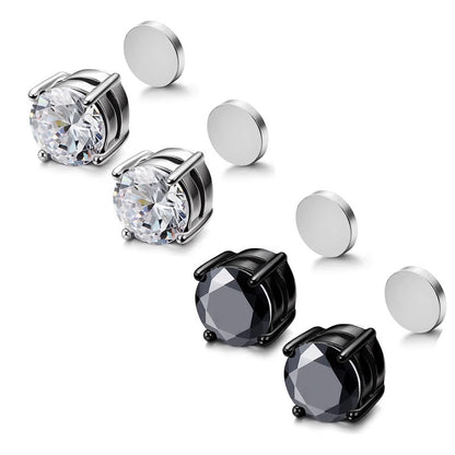 Boucles d'oreilles à clip magnétique en zirconium – sans perçage