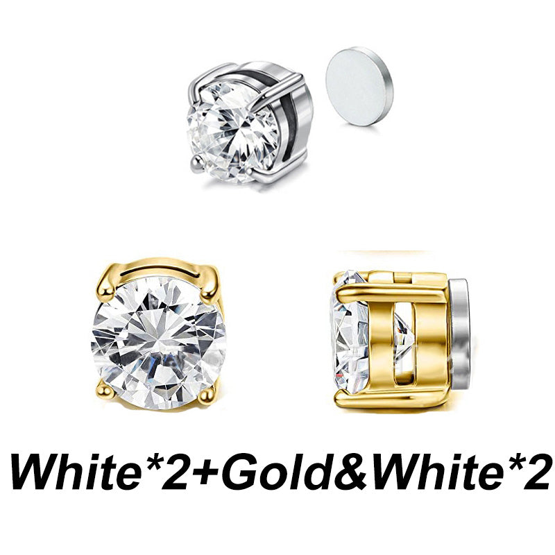 Boucles d'oreilles à clip magnétique en zirconium – sans perçage