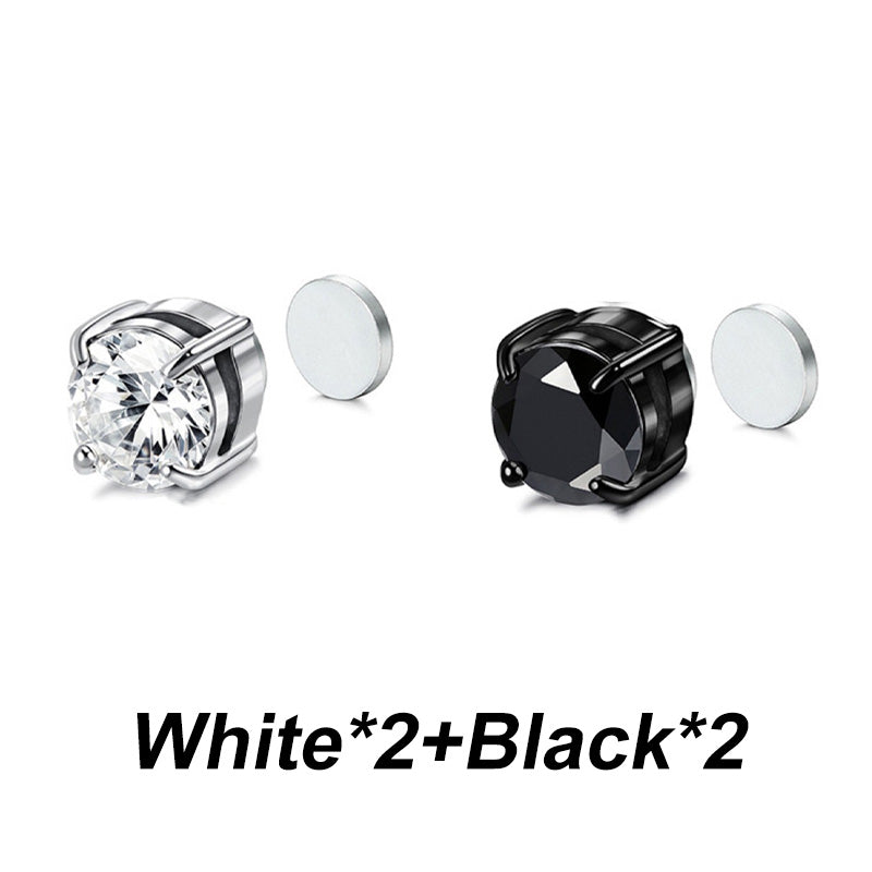 Boucles d'oreilles à clip magnétique en zirconium – sans perçage