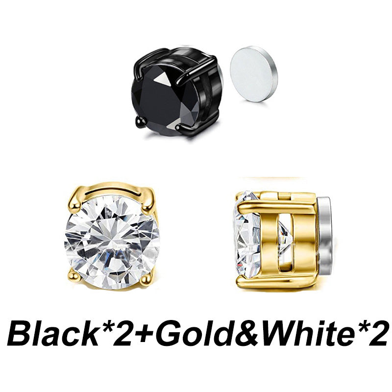 Boucles d'oreilles à clip magnétique en zirconium – sans perçage
