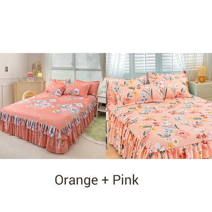 📢📢50 % de réduction !! ⏰Ensemble de jupe de lit à volants 3 pièces🛏️