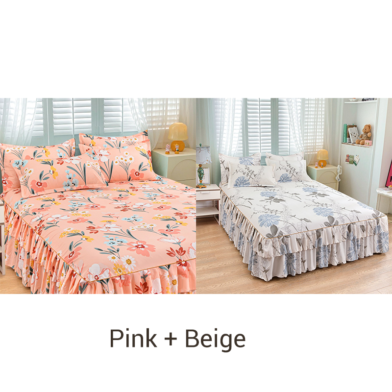 📢📢50 % de réduction !! ⏰Ensemble de jupe de lit à volants 3 pièces🛏️