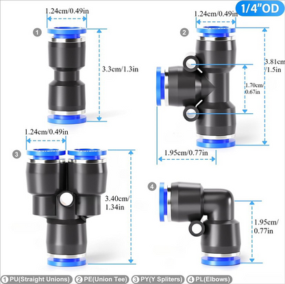 🔧 50% DE RÉDUCTION ! 💨 Kit de Raccords Pneumatiques 1/4' – Connexion Rapide, Universel & Haute Pression pour Outils & Compresseurs ⚙️