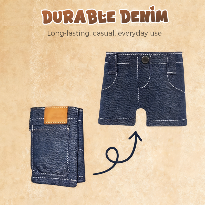 Stylish Creative Mini Jeans-Shaped Wallet → Portefeuille créatif mini en forme de jean élégant