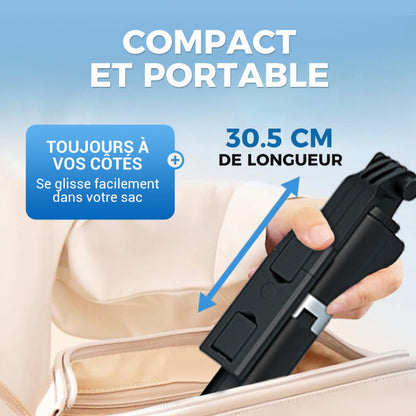 📢📢60 % de réduction !! ⏰Nouvelle perche à selfie Bluetooth 6 en 1