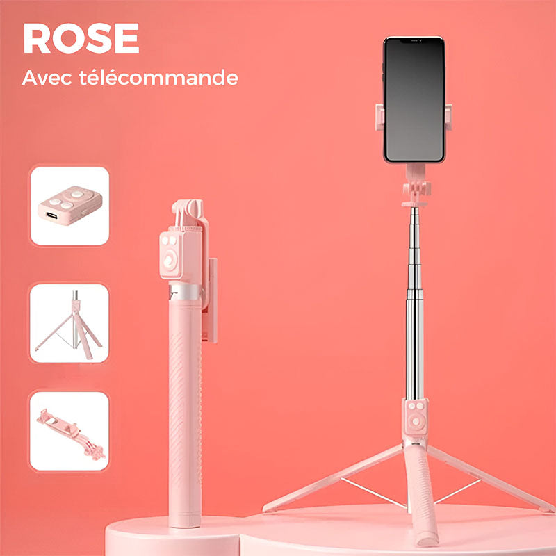 📢📢60 % de réduction !! ⏰Nouvelle perche à selfie Bluetooth 6 en 1