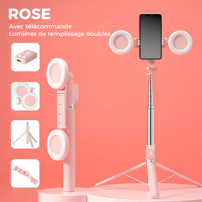 📢📢60 % de réduction !! ⏰Nouvelle perche à selfie Bluetooth 6 en 1