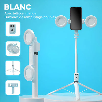 📢📢60 % de réduction !! ⏰Nouvelle perche à selfie Bluetooth 6 en 1