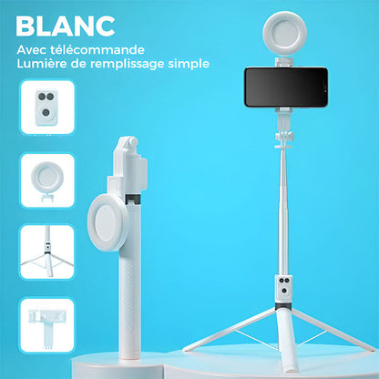 📢📢60 % de réduction !! ⏰Nouvelle perche à selfie Bluetooth 6 en 1