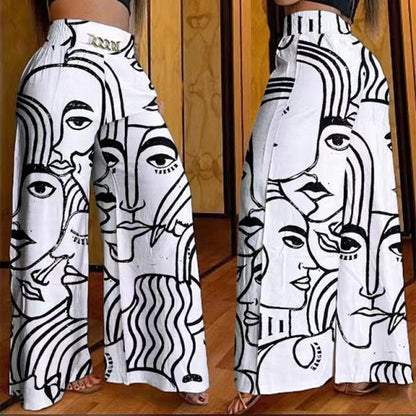 📢📢49 % de réduction !! ⏰Pantalon taille haute à jambes larges pour femme avec ceinture décorative