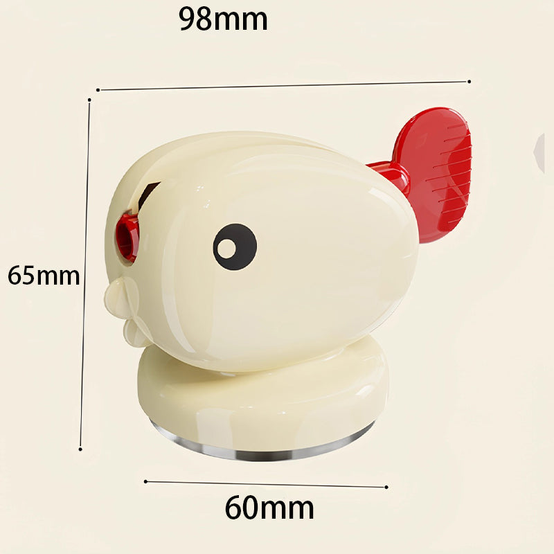 Adorable poisson rouge avec ventouse pour presser le dentifrice