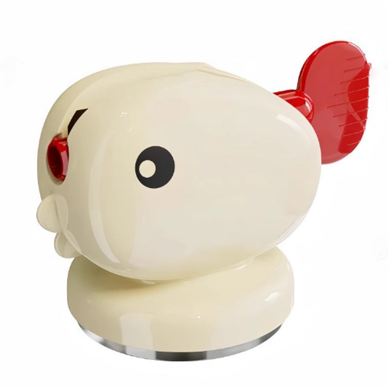 Adorable poisson rouge avec ventouse pour presser le dentifrice