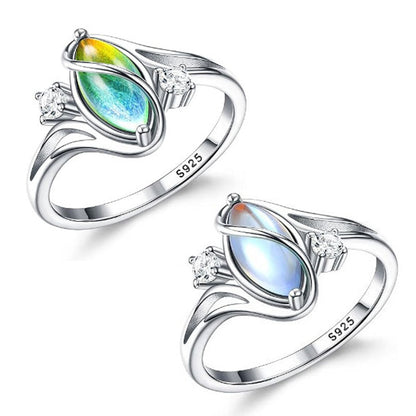 ✨💍 Achetez 1, obtenez 1 gratuit 🔥 Bague géométrique ovale en pierre de lune avec zirconia – Élégance mystique et brillante ! 🌙✨