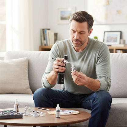 🎨 Kit d’aérographe sans fil avec compresseur – Idéal pour maquillage, modélisme, art et customisation