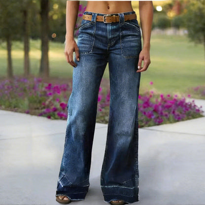 👖✨ Chic Rétro | Jean Évasé Femme | Coupe Allongeante & Poches Généreuses 💫【-60%】