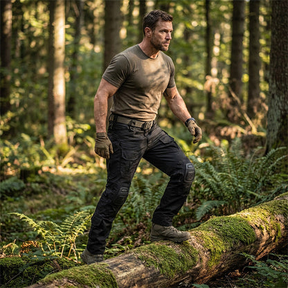 🪖👖Pantalon cargo tactique pour homme avec genouillères intégrées – Conçu pour la mobilité, la durabilité et un rangement prêt à l'emploi