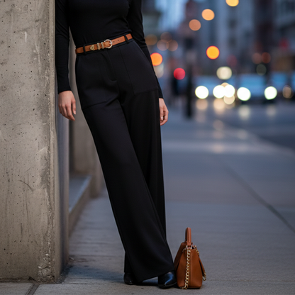 👯‍♀️ Allonger & Affiner | Pantalon Évasé Taille Haute | Silhouette Stylisée Instantanée 💫【Soldes -50%】
