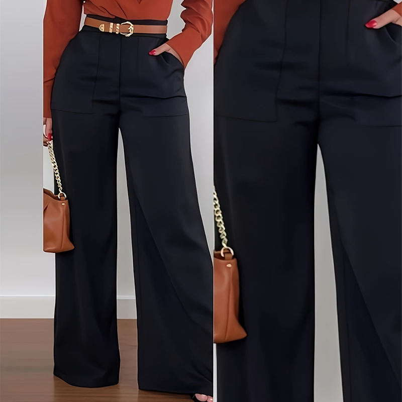 👯‍♀️ Allonger & Affiner | Pantalon Évasé Taille Haute | Silhouette Stylisée Instantanée 💫【Soldes -50%】