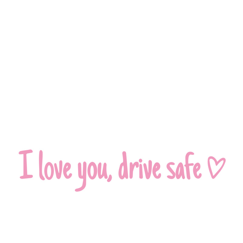 Sticker Rétroviseur Voiture “I Love You, Drive Safe” – Autocollant Décoratif Étanche Multi-Couleurs