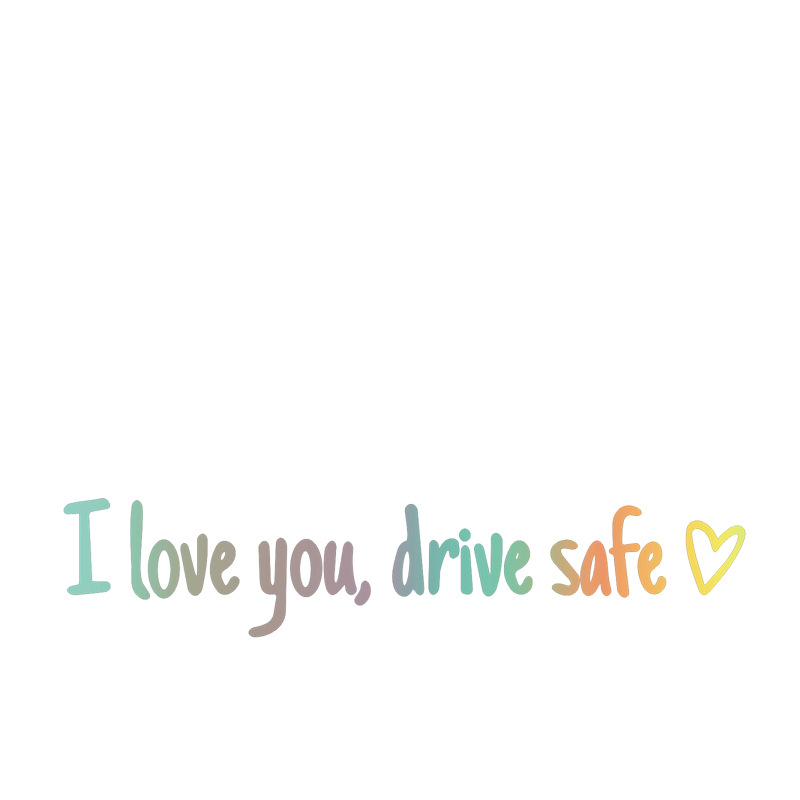 Sticker Rétroviseur Voiture “I Love You, Drive Safe” – Autocollant Décoratif Étanche Multi-Couleurs