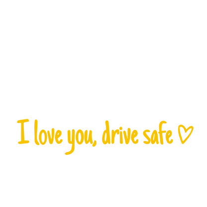 Sticker Rétroviseur Voiture “I Love You, Drive Safe” – Autocollant Décoratif Étanche Multi-Couleurs