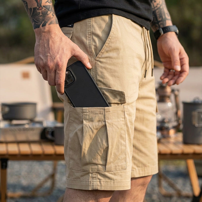 🥳PROMOTION EXCEPTIONNELLE 2026🩳60 % DE RÉDUCTION ! Short cargo léger – Tissu respirant, coupe genou. Poches sécurisées pour téléphone et clés. Confortable toute la journée. ✅☀️