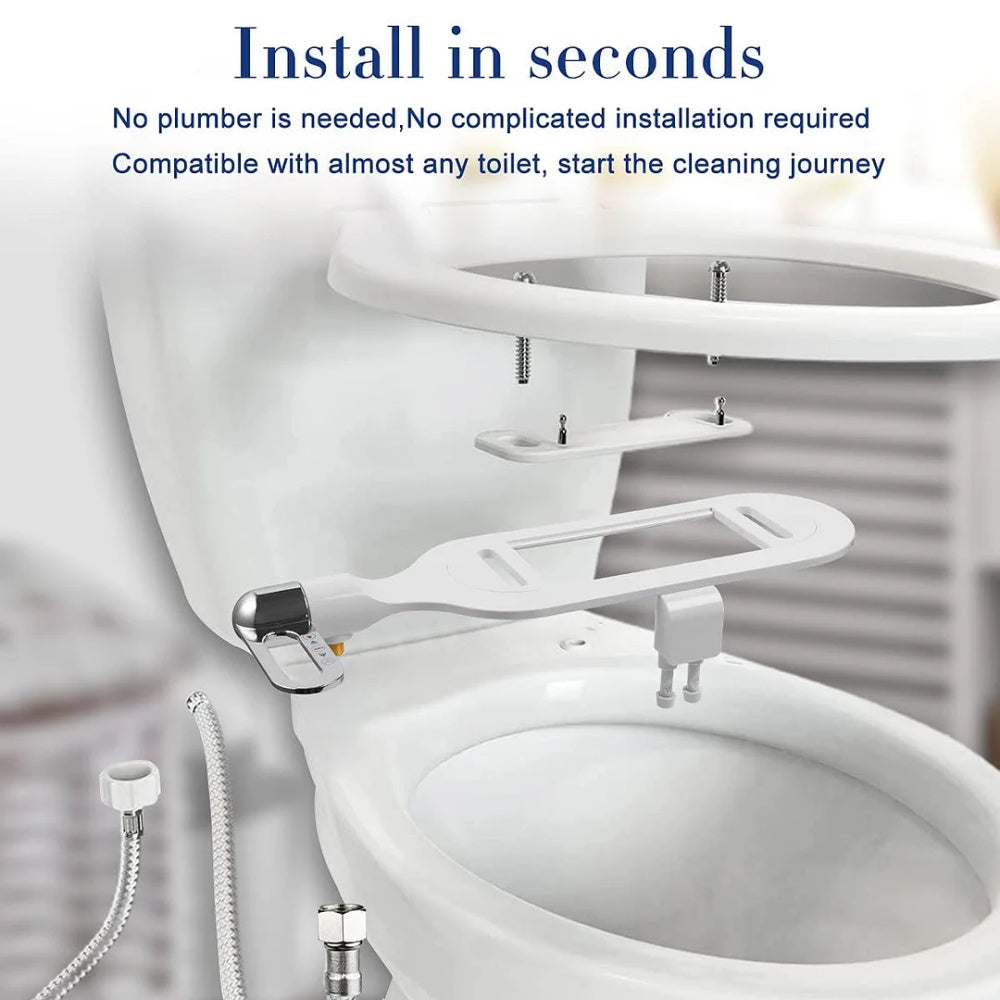 Accessoire de bidet pour toilette sans électricité à double buse