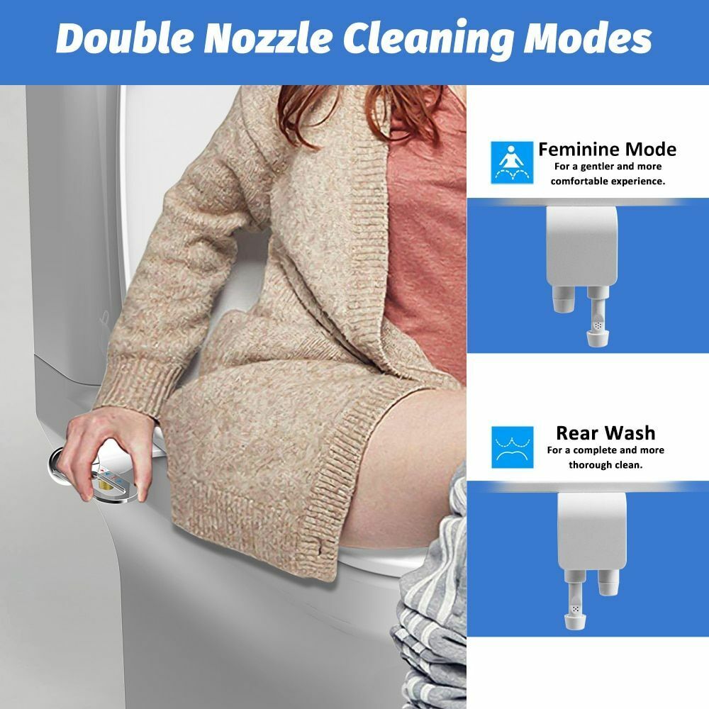 Accessoire de bidet pour toilette sans électricité à double buse