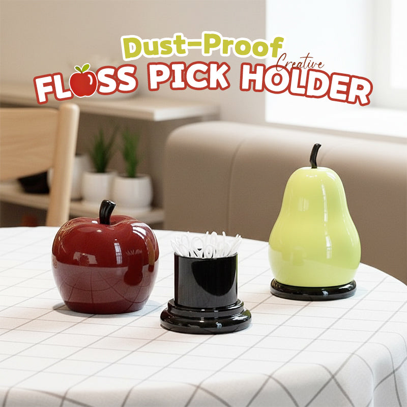 🎉50% DE RÉDUCTION ! 🍏 Pomme et Poire Porte-Cure-Fil Dentaire Créatif – Organisez & Protégez Votre Hygiène Bucco-Dentaire avec Style ! ✨