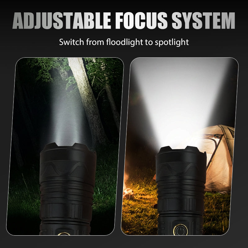 Lampe Torche LED P50 Rechargeable avec Zoom Réglable