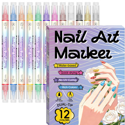 ✨ Marqueurs nail art double embout – Set de stylos